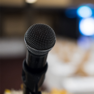 Photo of a microphone.
